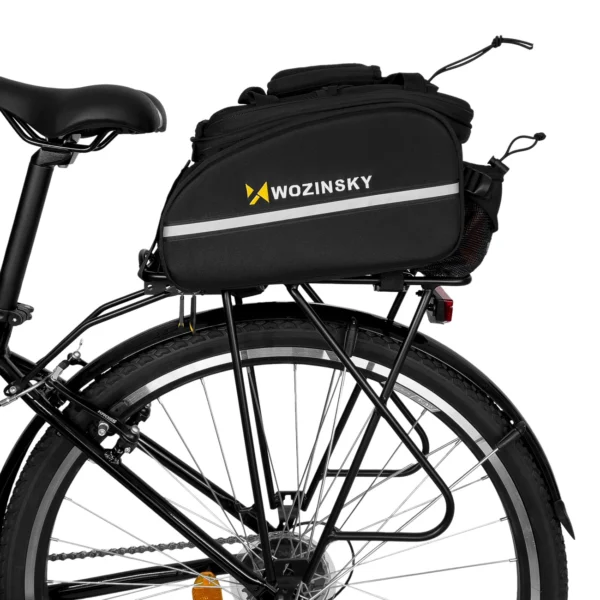 Wozinsky roomy bike carrier bag 35L (rain cover included) black (WBB19BK)eng
