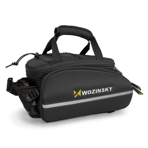 Wozinsky roomy bike carrier bag 35L (rain cover included) black (WBB19BK)eng