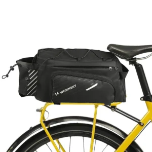 Wozinsky bike carrier bag with 9l shoulder strap (rain cover included) black (WBB22BK)eng