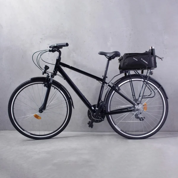 Wozinsky bike carrier bag with 9l shoulder strap (rain cover included) black (WBB22BK)eng