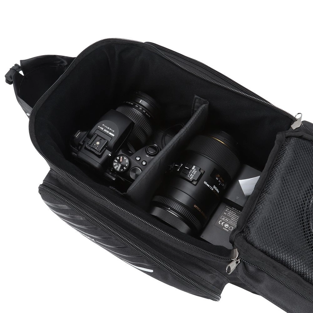 Wozinsky bike carrier bag with 9l shoulder strap (rain cover included) black (WBB22BK)eng