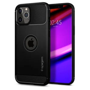 Spigen Rugged Armor Case for iPhone 12 / iPhone 12 Pro - Matte Blackeng
