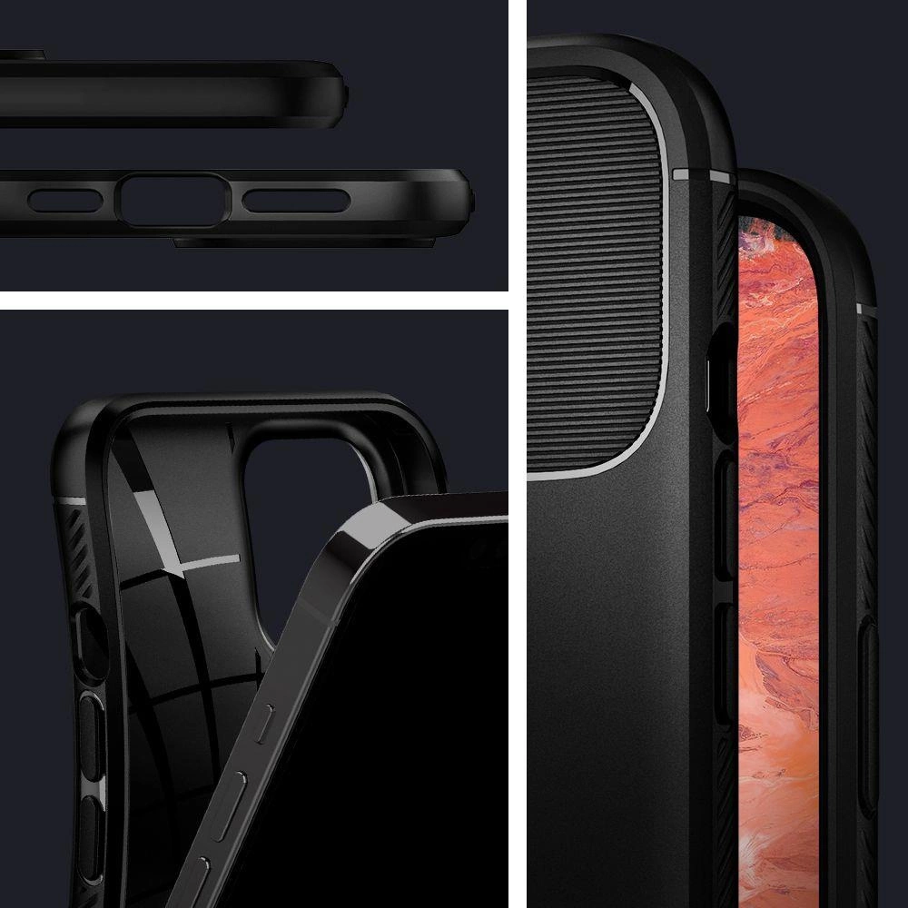 Spigen Rugged Armor Case for iPhone 12 / iPhone 12 Pro - Matte Blackeng