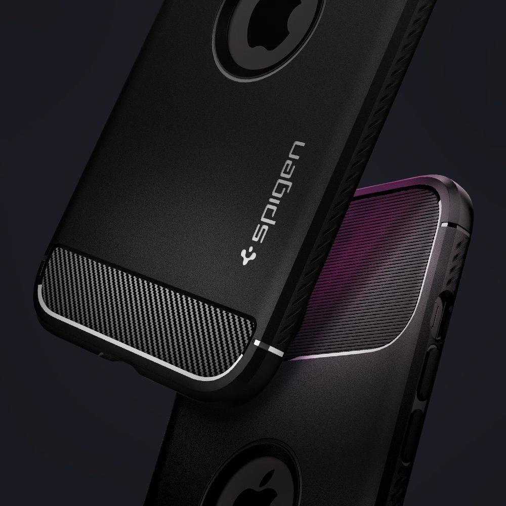 Spigen Rugged Armor Case for iPhone 12 / iPhone 12 Pro - Matte Blackeng
