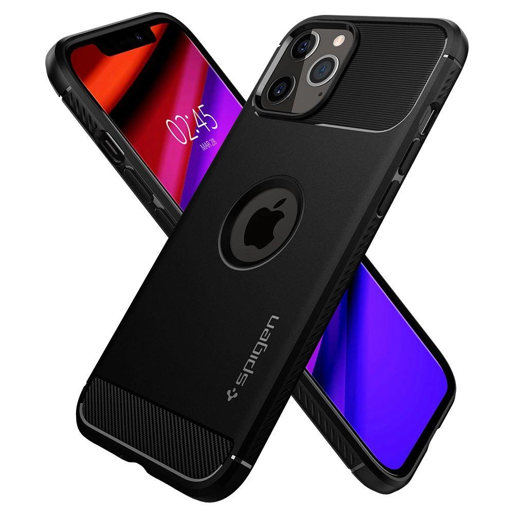 Spigen Rugged Armor Case for iPhone 12 / iPhone 12 Pro - Matte Blackeng