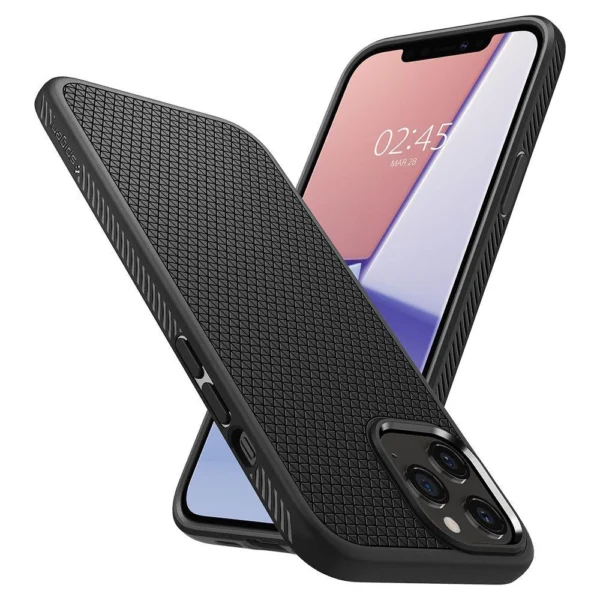 Spigen Liquid Air Case for iPhone 12 / iPhone 12 Pro - Matte Blackeng