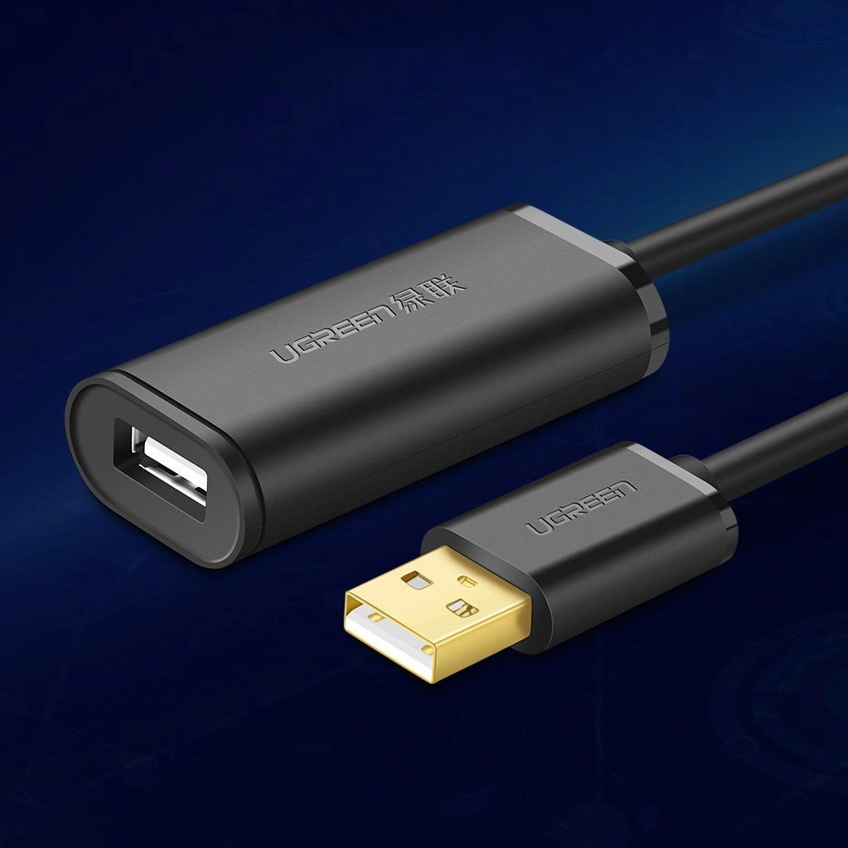 Ugreen Active Extension Cable USB 2.0 480 Mbps 10 m Black (US121 10321)eng