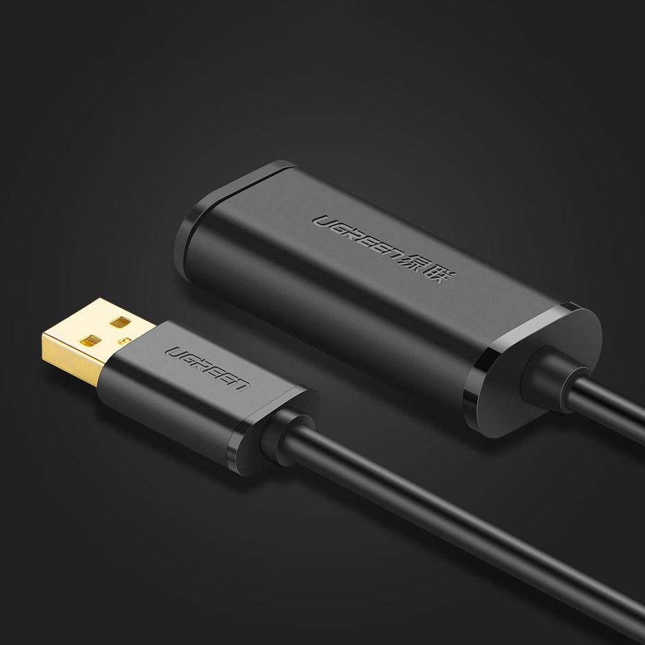 Ugreen Active Extension Cable USB 2.0 480 Mbps 10 m Black (US121 10321)eng