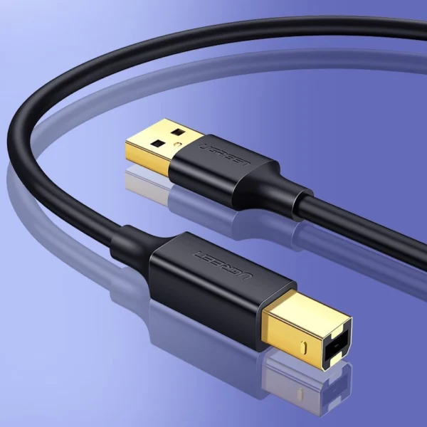 Ugreen USB Type B printer cable (male) - USB 2.0 (male) 480 Mbps 1.5 m black (US135 10350)eng