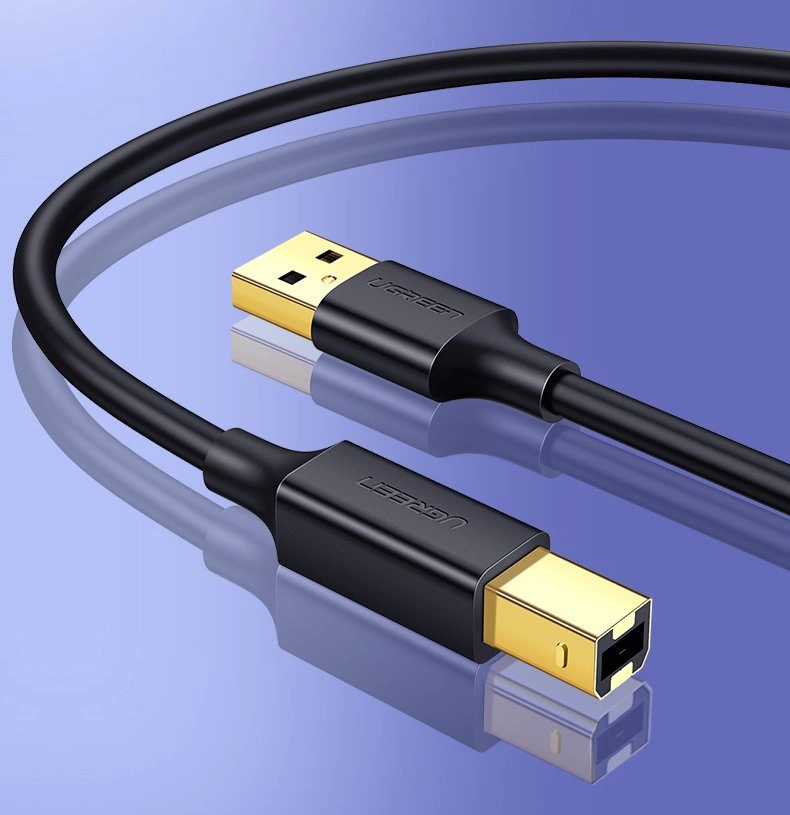 Ugreen USB Type B printer cable (male) - USB 2.0 (male) 480 Mbps 1.5 m black (US135 10350)eng