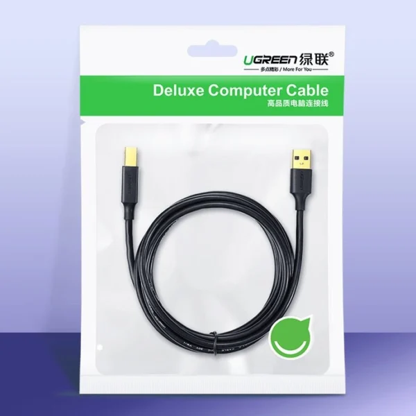 Ugreen USB Type B printer cable (male) - USB 2.0 (male) 480 Mbps 1.5 m black (US135 10350)eng