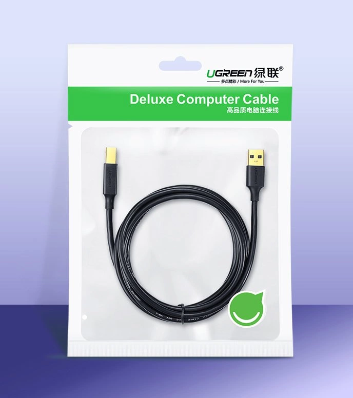 Ugreen USB Type B printer cable (male) - USB 2.0 (male) 480 Mbps 1.5 m black (US135 10350)eng