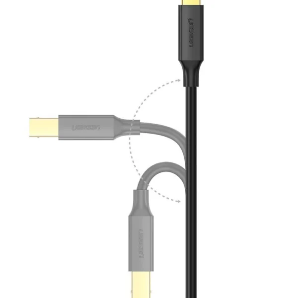 Ugreen USB Type B printer cable (male) - USB 2.0 (male) 480 Mbps 1.5 m black (US135 10350)eng