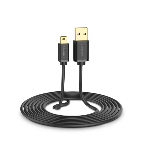 Ugreen cable USB - mini USB 480 Mbps cable 1.5 m black (US132 10385)eng