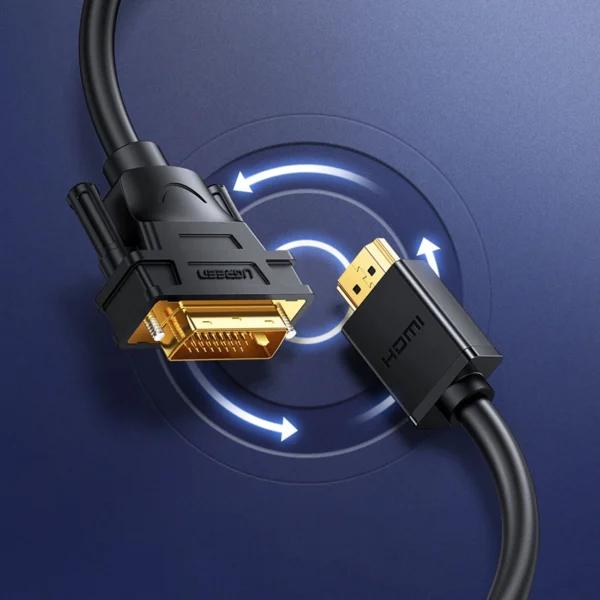 Ugreen HD106 DVI 24+1 pin / HDMI FHD 60Hz cable 1.5m - black (11150)eng