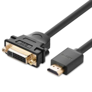 Ugreen cable cable adapter adapter DVI 24 + 5 pin (female) - HDMI (male) 22 cm black (20136)eng