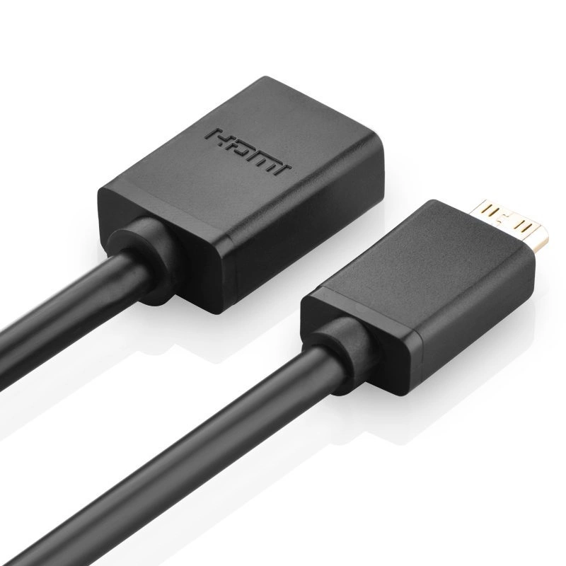 Ugreen adapter cable HDMI (female) - mini HDMI (male) 4K 60 Hz Ethernet HEC ARC audio 32 channels 22 cm black (20137)eng