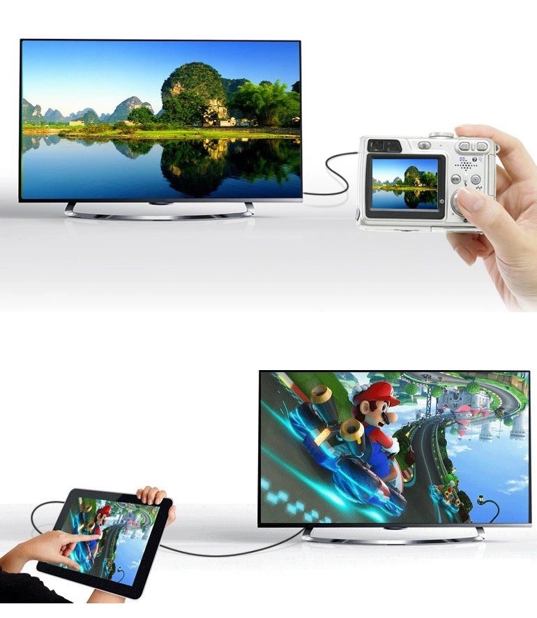 Ugreen adapter cable HDMI (female) - mini HDMI (male) 4K 60 Hz Ethernet HEC ARC audio 32 channels 22 cm black (20137)eng