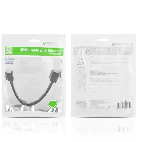 Ugreen adapter cable HDMI (female) - mini HDMI (male) 4K 60 Hz Ethernet HEC ARC audio 32 channels 22 cm black (20137)eng