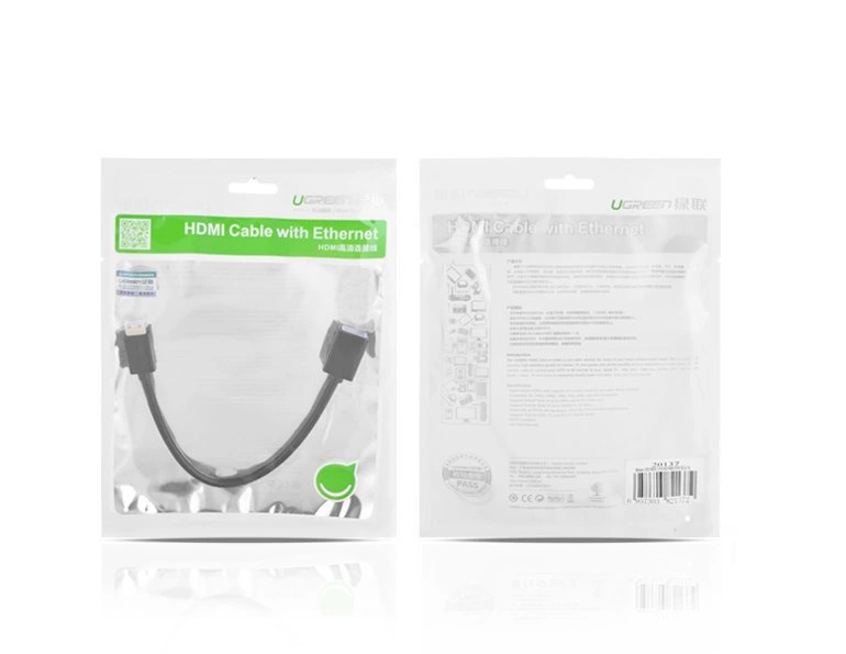 Ugreen adapter cable HDMI (female) - mini HDMI (male) 4K 60 Hz Ethernet HEC ARC audio 32 channels 22 cm black (20137)eng