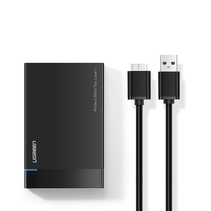 Ugreen bay for HDD SSD disk housing 2.5 '' SATA USB 3.2 Gen 1 (5 Gbps) micro USB SuperSpeed + 0.5 m cable black (US221 30848)eng