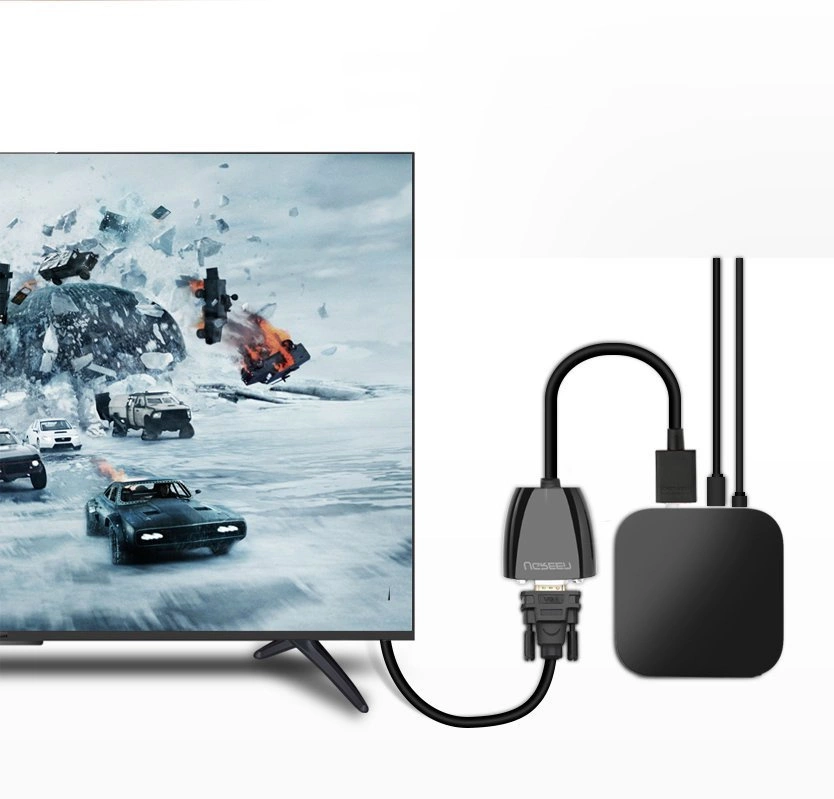 Ugreen Cable Cord Adapter Unidirectional HDMI (Male) to VGA (Female) FHD Black (MM105 40253)eng