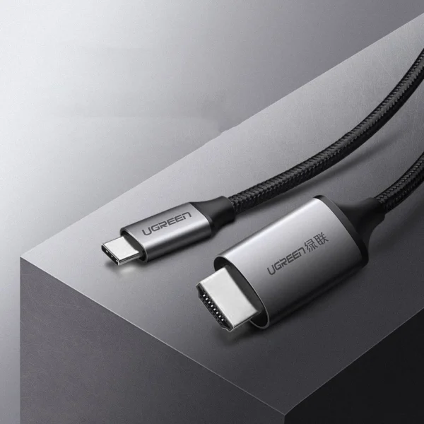 Ugreen cable HDMI cable - USB Type C 4K 60 Hz 1.5 m black-gray (MM142 50570)eng