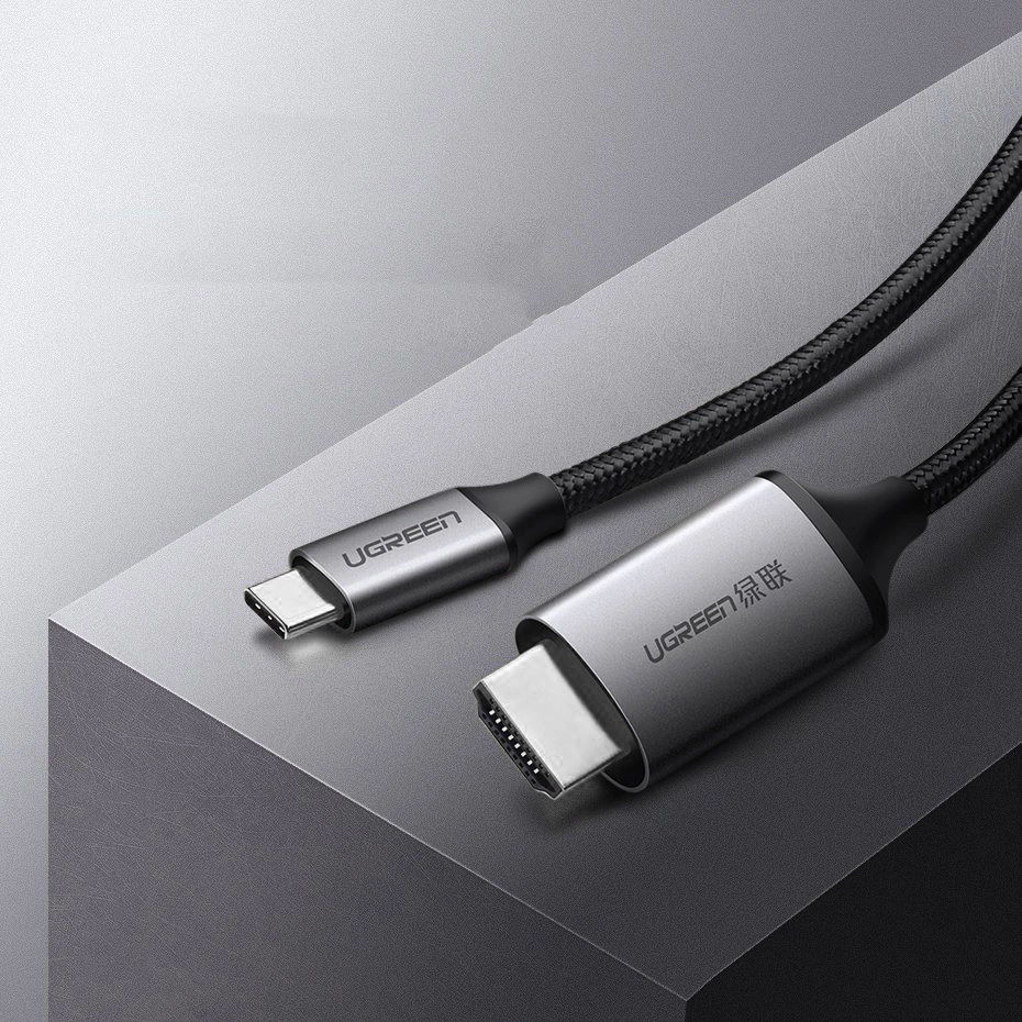 Ugreen cable HDMI cable - USB Type C 4K 60 Hz 1.5 m black-gray (MM142 50570)eng