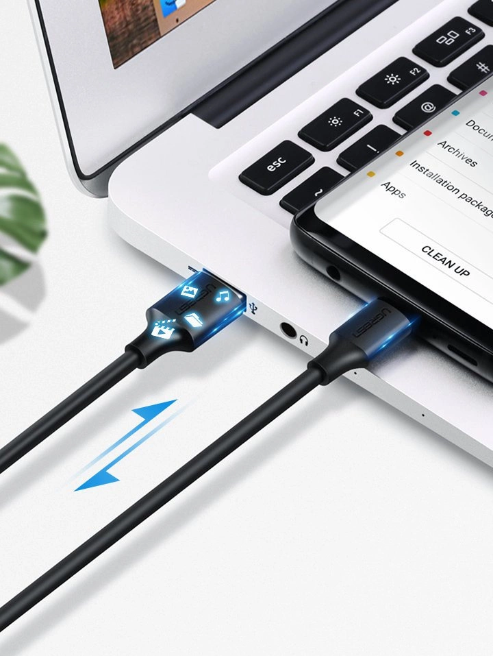 Ugreen US287 60117 USB-A / USB-C 3A cable 1.5m - blackeng