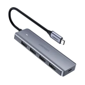 Ugreen USB Type C HUB - 4x USB 3.2 Gen 1 with USB-C power port gray (CM219 70336)eng