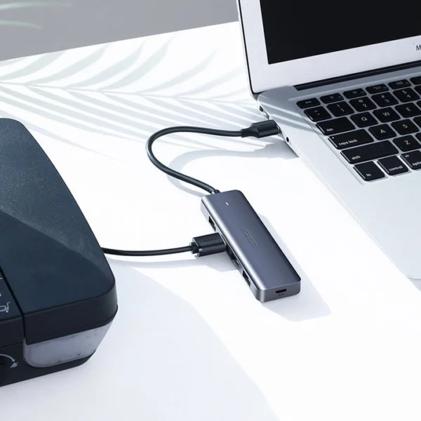 Ugreen USB Type C HUB - 4x USB 3.2 Gen 1 with USB-C power port gray (CM219 70336)eng