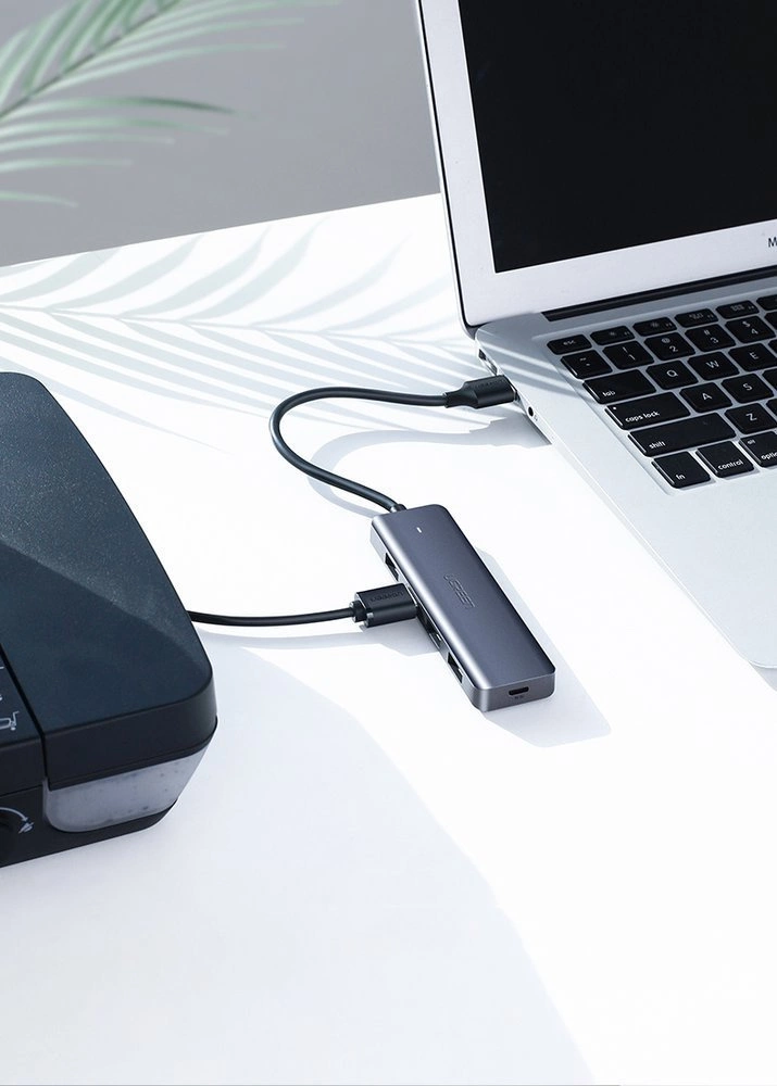Ugreen USB Type C HUB - 4x USB 3.2 Gen 1 with USB-C power port gray (CM219 70336)eng