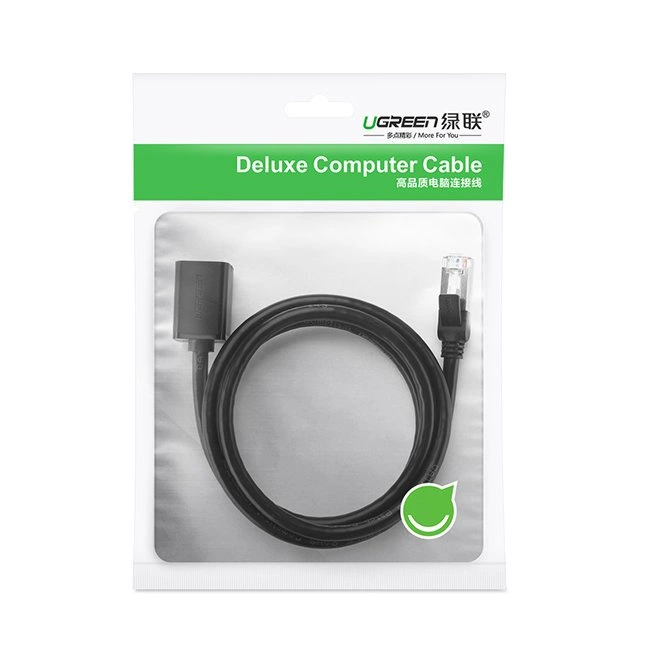 Ugreen NW112 11281 Network Ethernet Cable RJ45 (Female) - RJ45 (Male) F/UTP Cat. 6 1 Gbps 2m - blackeng
