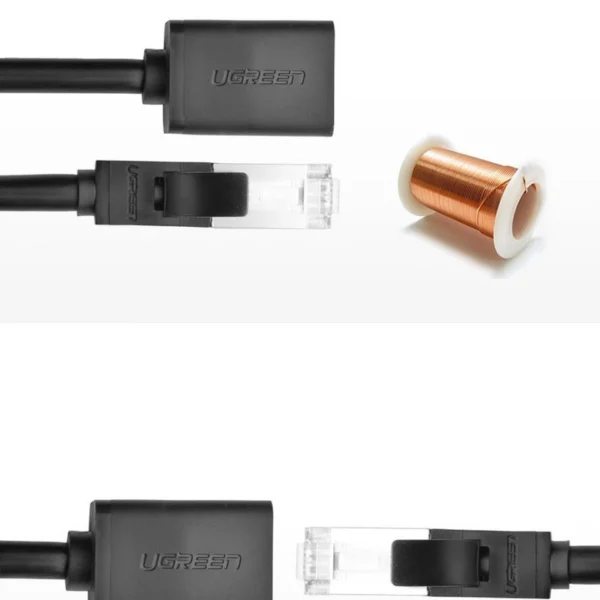 Ugreen NW112 11281 Network Ethernet Cable RJ45 (Female) - RJ45 (Male) F/UTP Cat. 6 1 Gbps 2m - blackeng