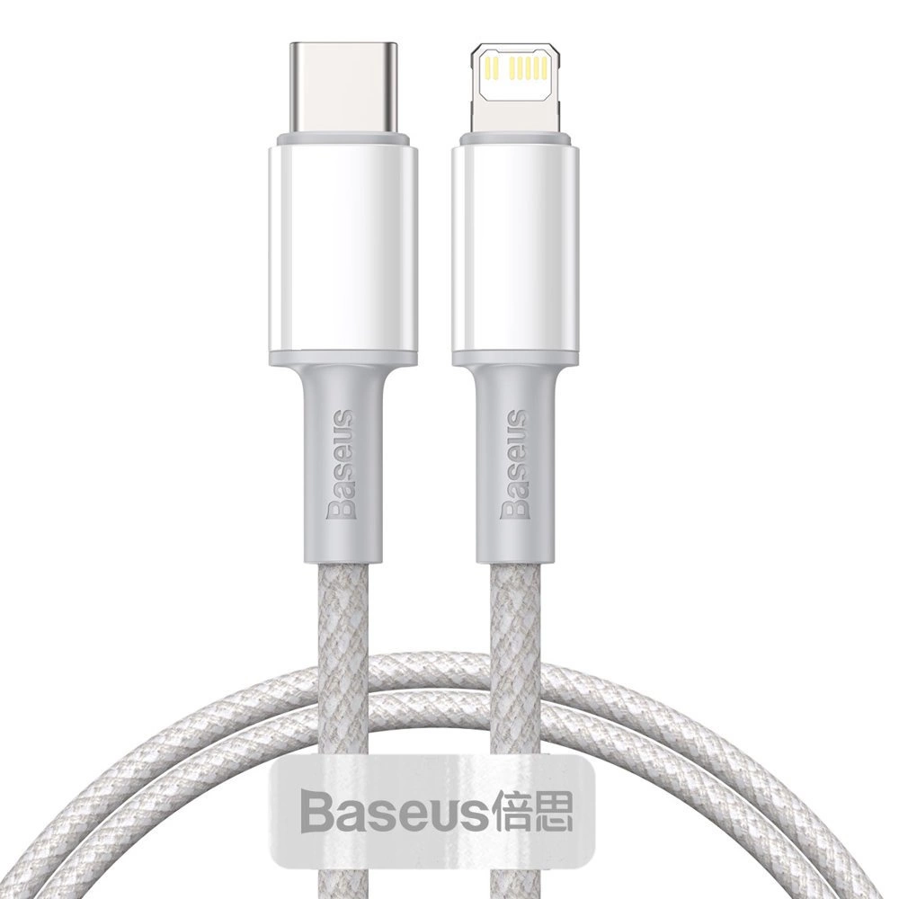 Baseus CATLGD-02 Lightning - USB-C PD cable 20W 480Mb/s 1m - whiteeng