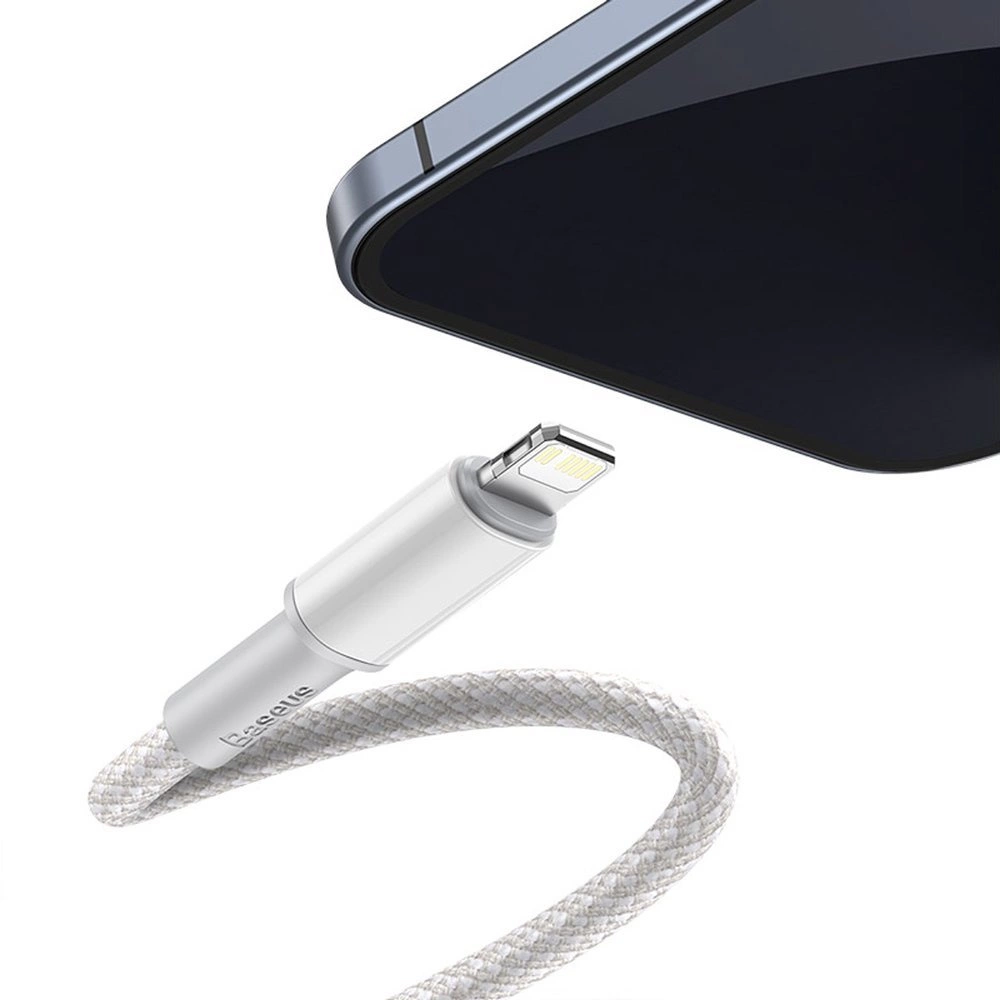 Baseus CATLGD-02 Lightning - USB-C PD cable 20W 480Mb/s 1m - whiteeng