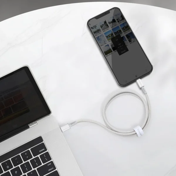 Baseus CATLGD-02 Lightning - USB-C PD cable 20W 480Mb/s 1m - whiteeng