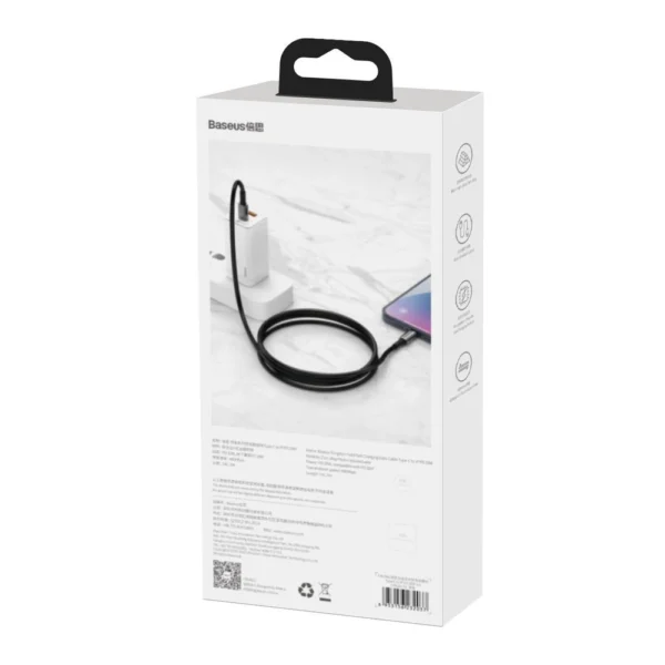 Baseus CATLWJ-01 Lightning - USB-C PD cable 20W 480Mb/s 1m - blackeng