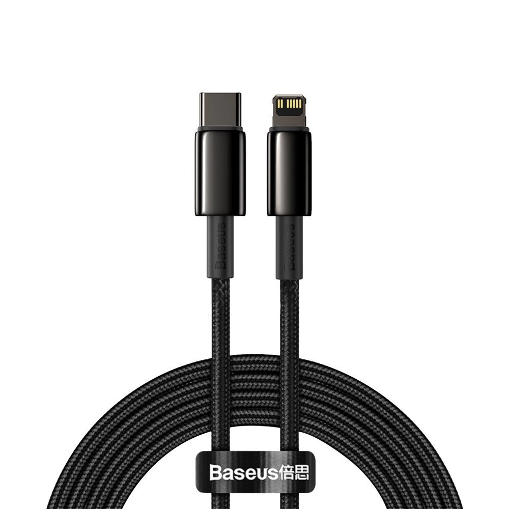 Baseus CATLWJ-A01 Lightning - USB-C PD 20W 480Mb/s 2m cable - blackeng