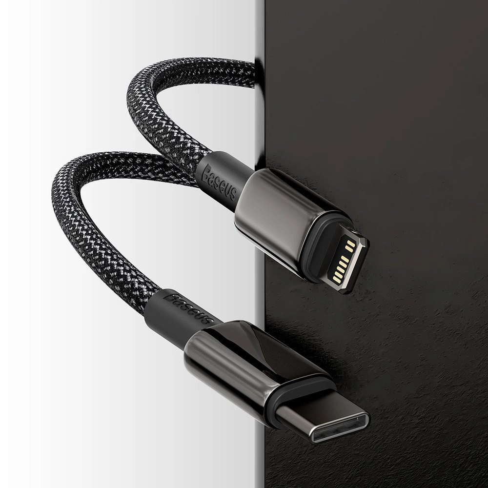 Baseus CATLWJ-A01 Lightning - USB-C PD 20W 480Mb/s 2m cable - blackeng