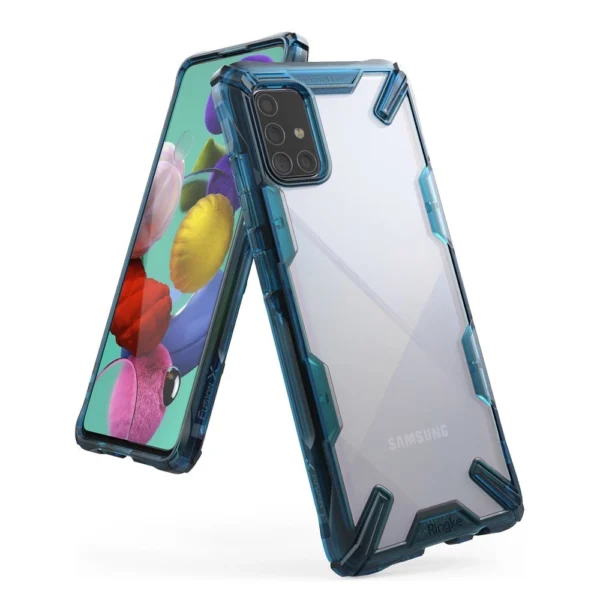 Ringke Fusion X durable PC Case with TPU Bumper for Samsung Galaxy M31s blue (FUSG0064)eng