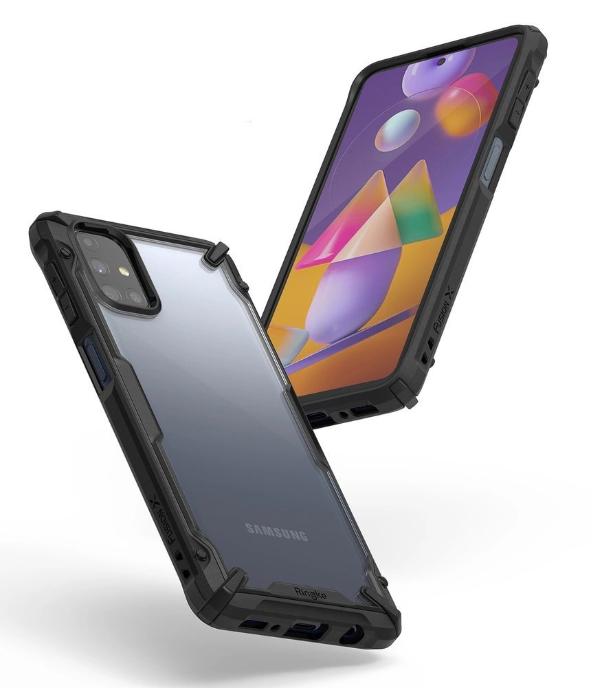Ringke Fusion X durable PC Case with TPU Bumper for Samsung Galaxy M31s blue (FUSG0064)eng
