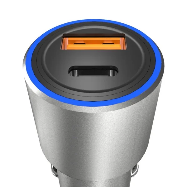 Dudao USB / USB Car Charger Type C Power Delivery Quick Charge 22.5 W Gray (R4PQ)eng