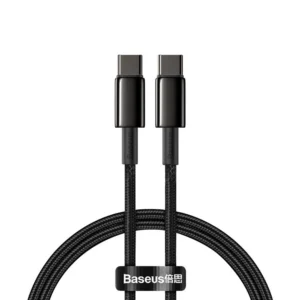 Baseus CATWJ-01 USB-C - USB-C PD QC cable 100W 5A 1m - blackeng