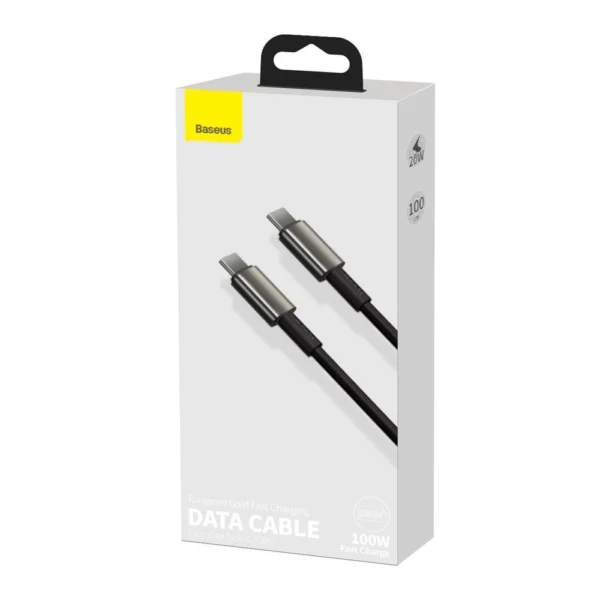 Baseus CATWJ-01 USB-C - USB-C PD QC cable 100W 5A 1m - blackeng
