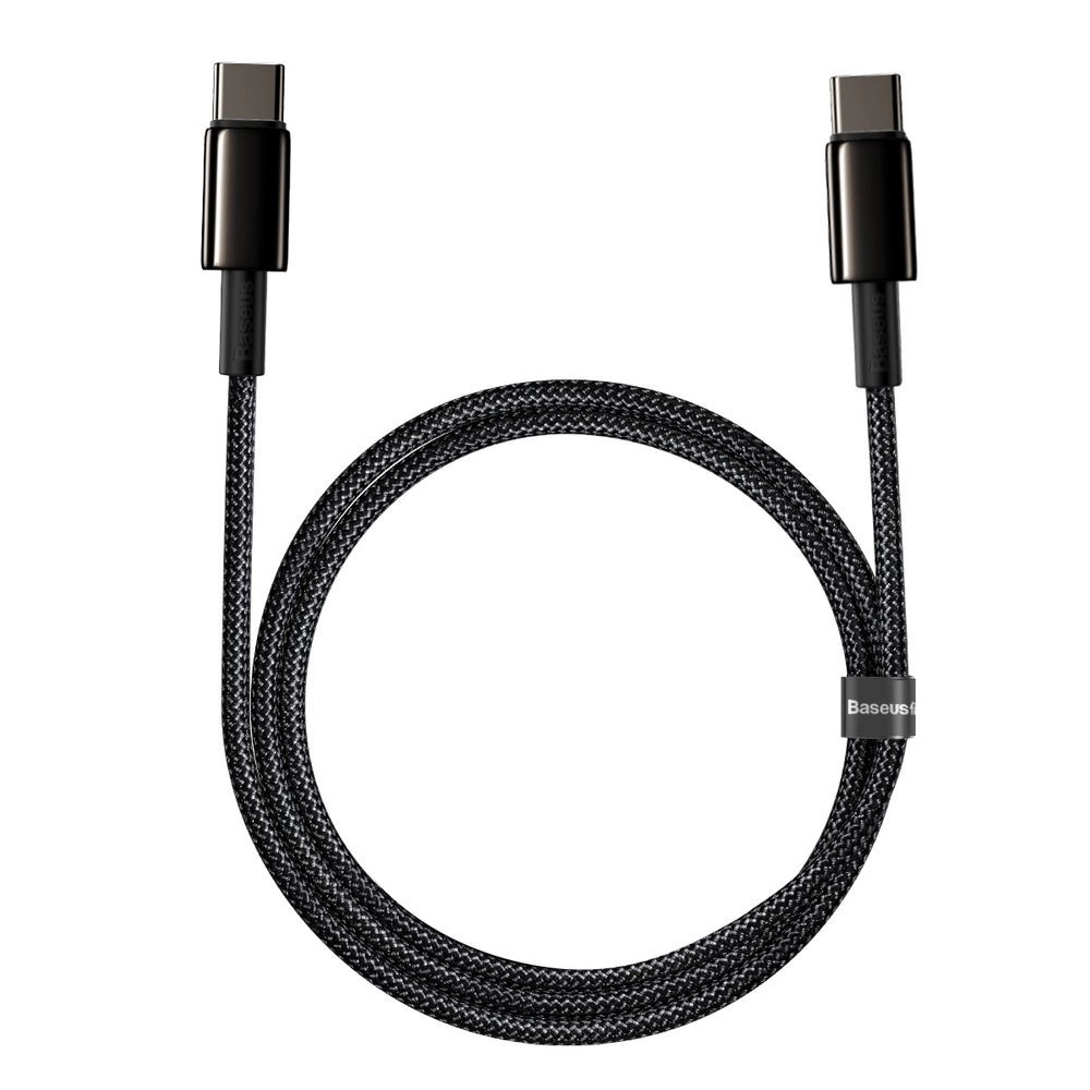 Baseus CATWJ-01 USB-C - USB-C PD QC cable 100W 5A 1m - blackeng
