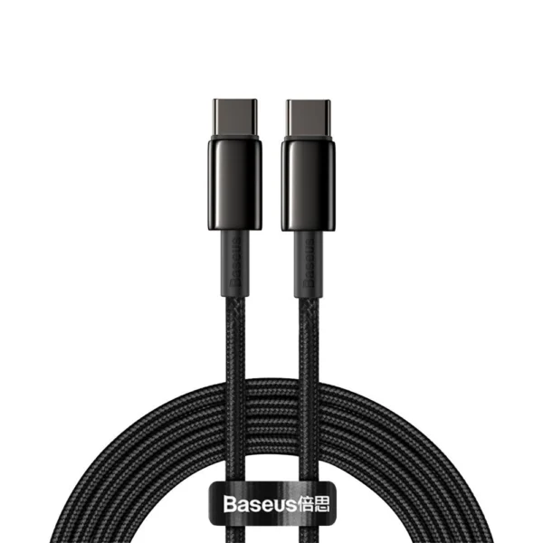 Baseus CATWJ-A01 USB-C - USB-C PD QC cable 100W 5A 480Mb/s 2m - blackeng