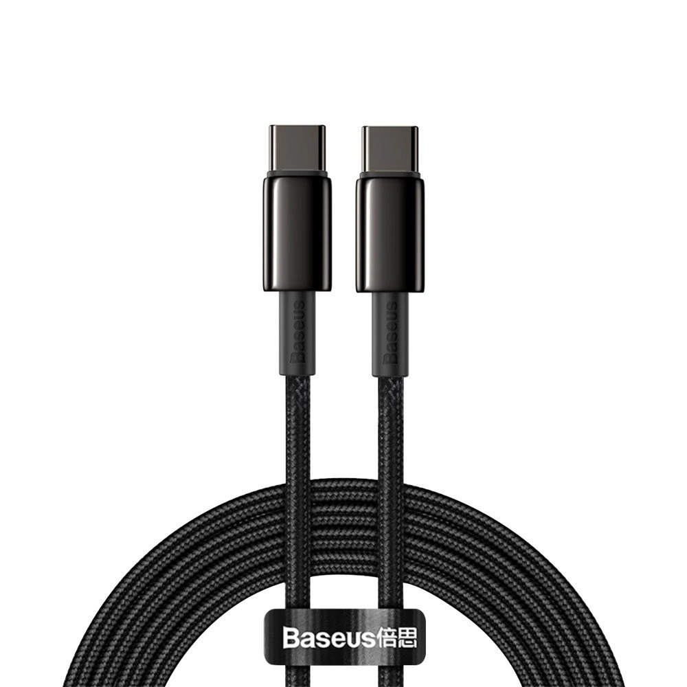 Baseus CATWJ-A01 USB-C - USB-C PD QC cable 100W 5A 480Mb/s 2m - blackeng