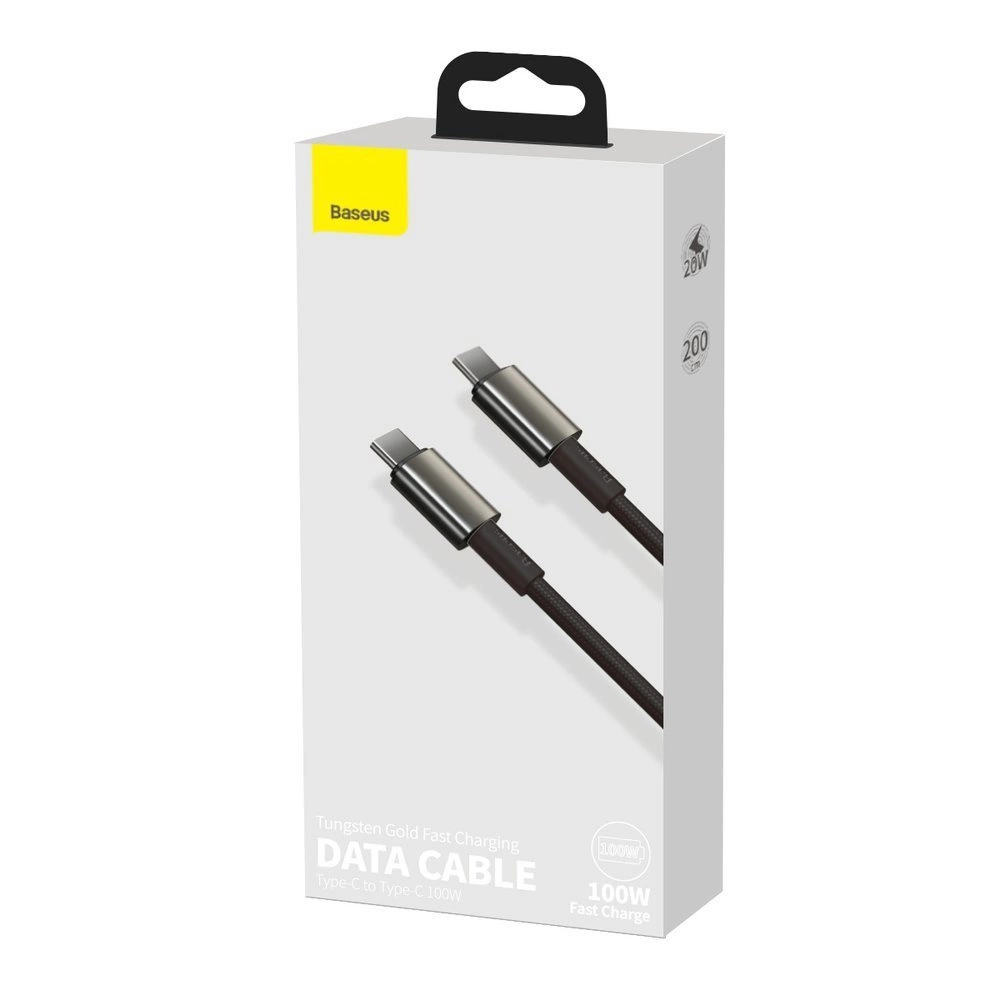 Baseus CATWJ-A01 USB-C - USB-C PD QC cable 100W 5A 480Mb/s 2m - blackeng