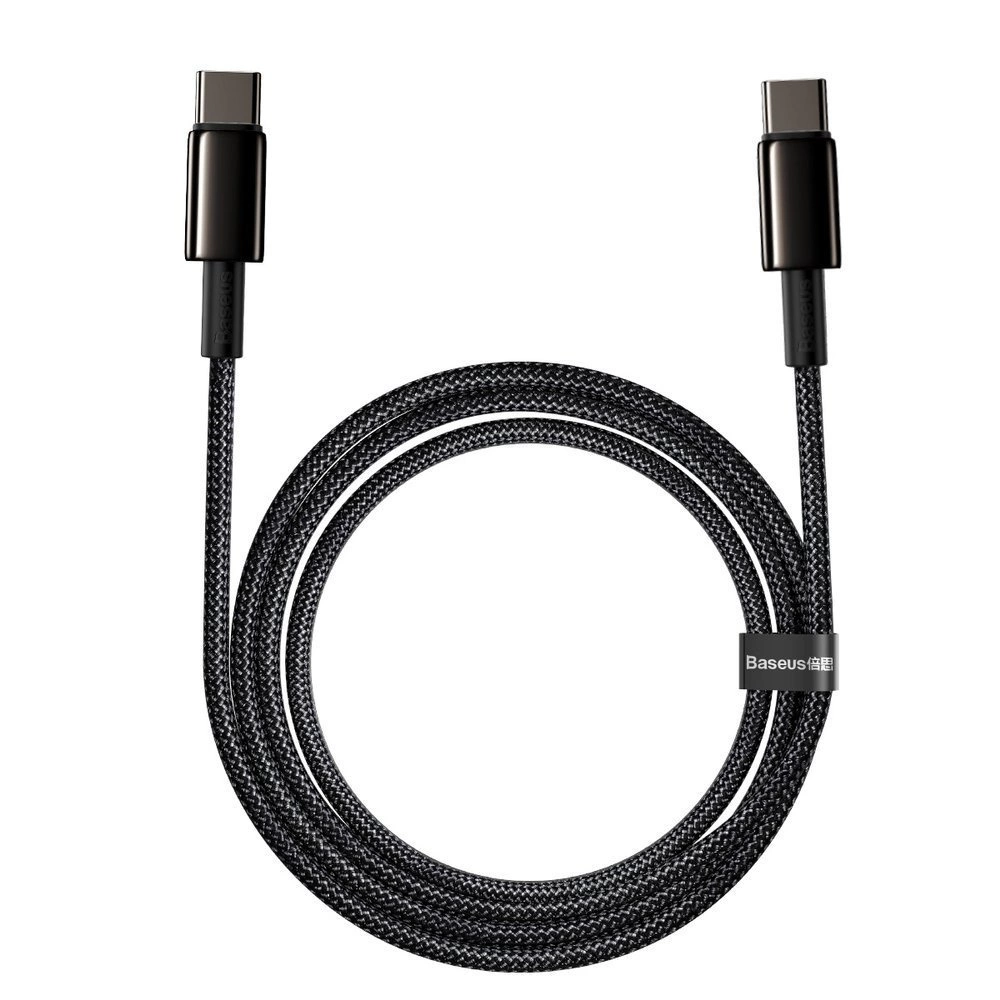 Baseus CATWJ-A01 USB-C - USB-C PD QC cable 100W 5A 480Mb/s 2m - blackeng